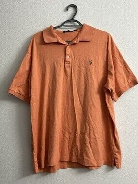 Ralph Lauren Soft Cotton Polo Shirt Men’s XLT Orange Colored Pony